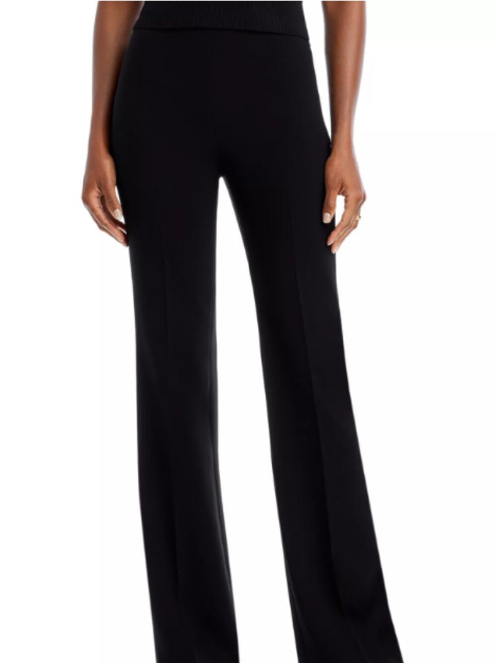 Theory Demitria Admiral Crepe Flared Black Pants